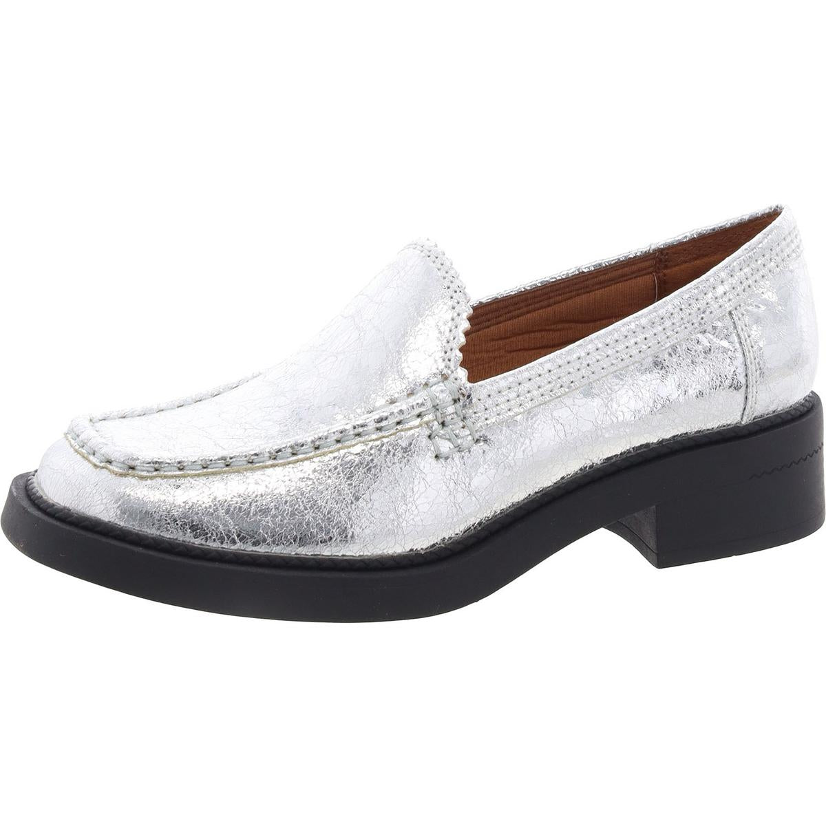Alaina Faux Leather Square Toe Loafers