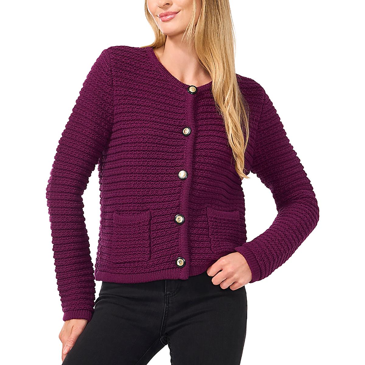 Cotton Blend Knit Cardigan Sweater