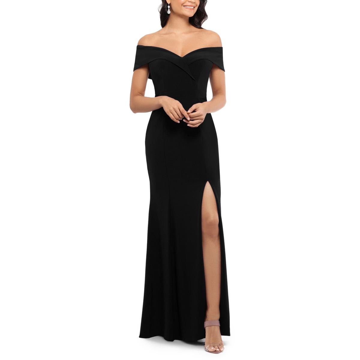 Strapless Scuba Formal Dress