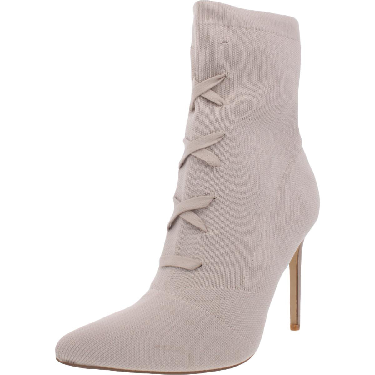 Vice Pointed Toe Lace-Up Stiletto Ankle Booties