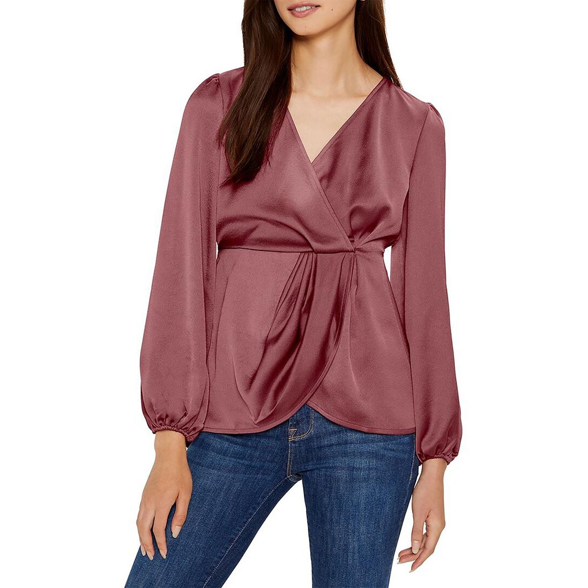 Bella Pleated V-Neck Wrap Top