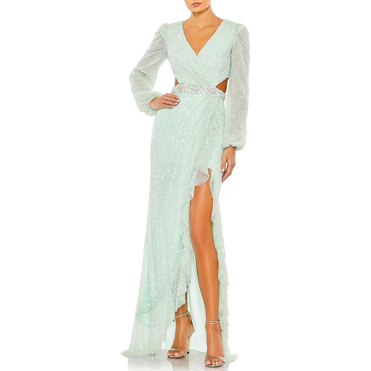 Cut-Out Long Evening Dress