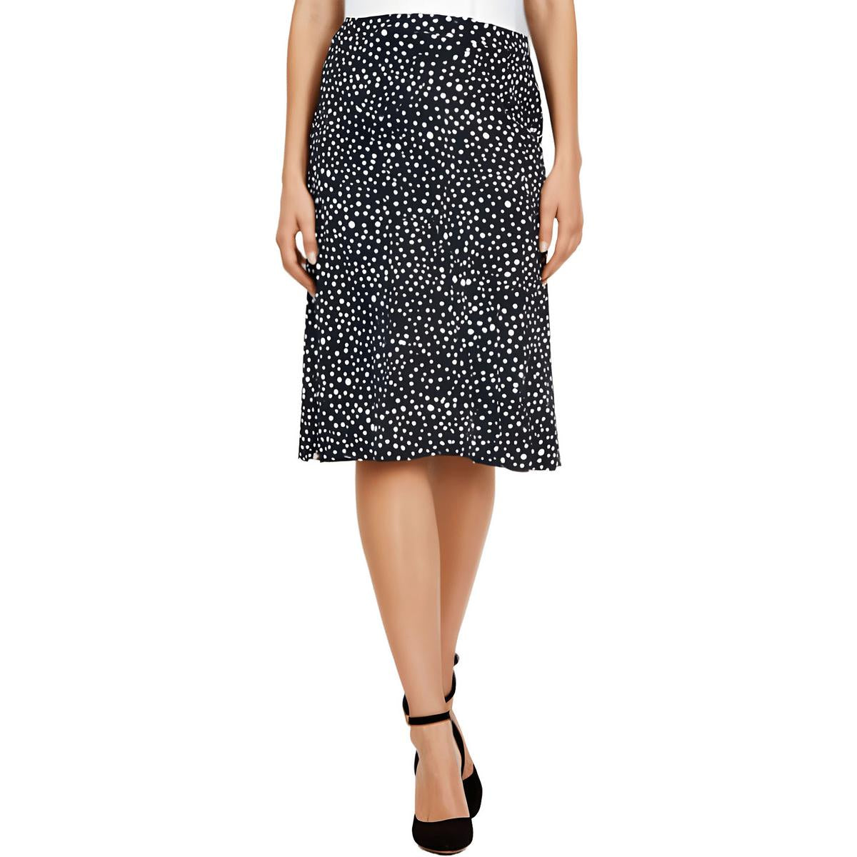 Plus Polka Dot Midi Skirt