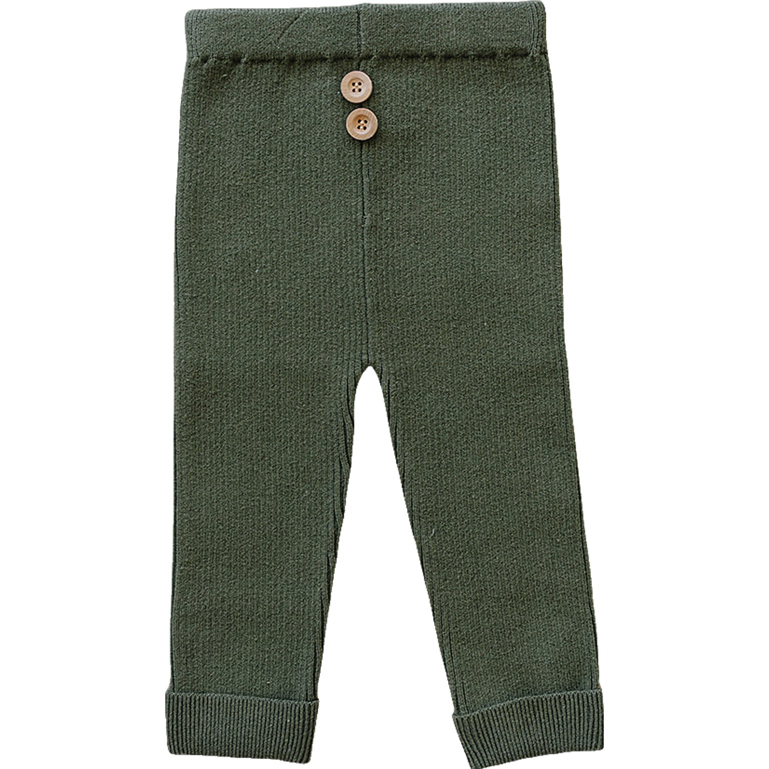 Mebie Baby Olive Organic Cotton Knit Leggings