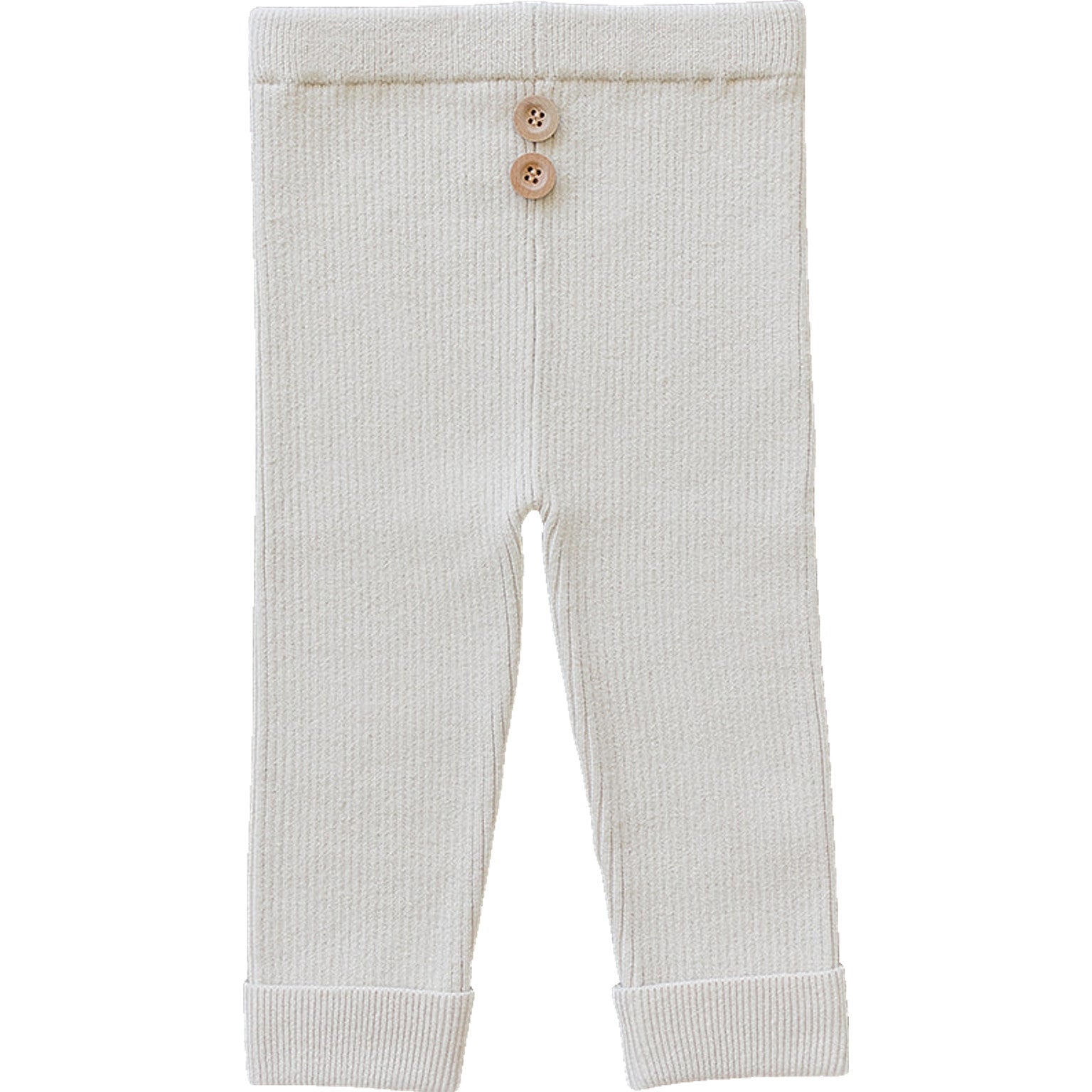 Mebie Baby Organic Cotton Knit Leggings | Cream