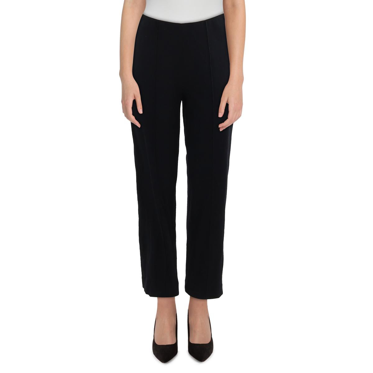 Wool Blend Mid Rise Ankle Pants