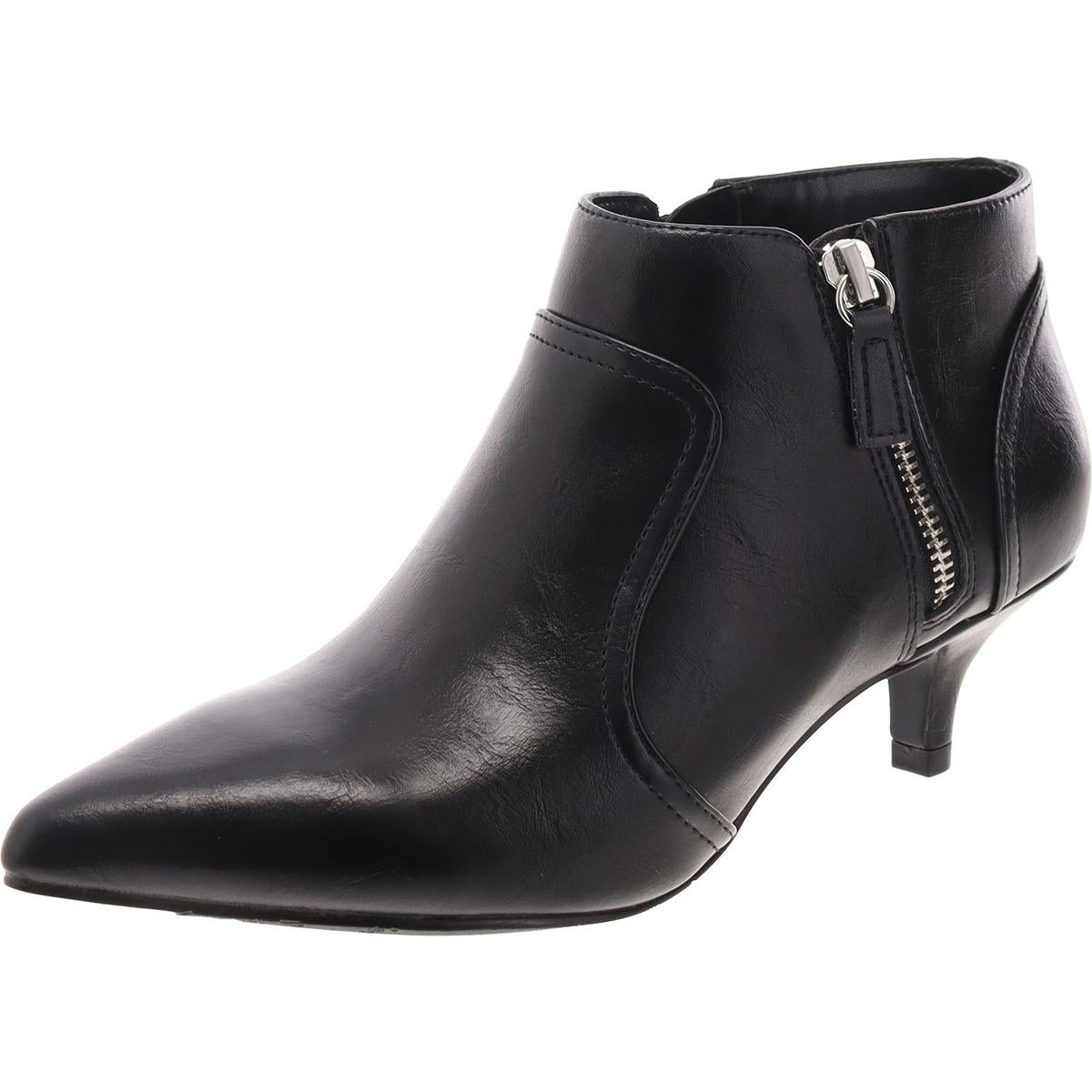 Faux Leather Double Zipper Shooties