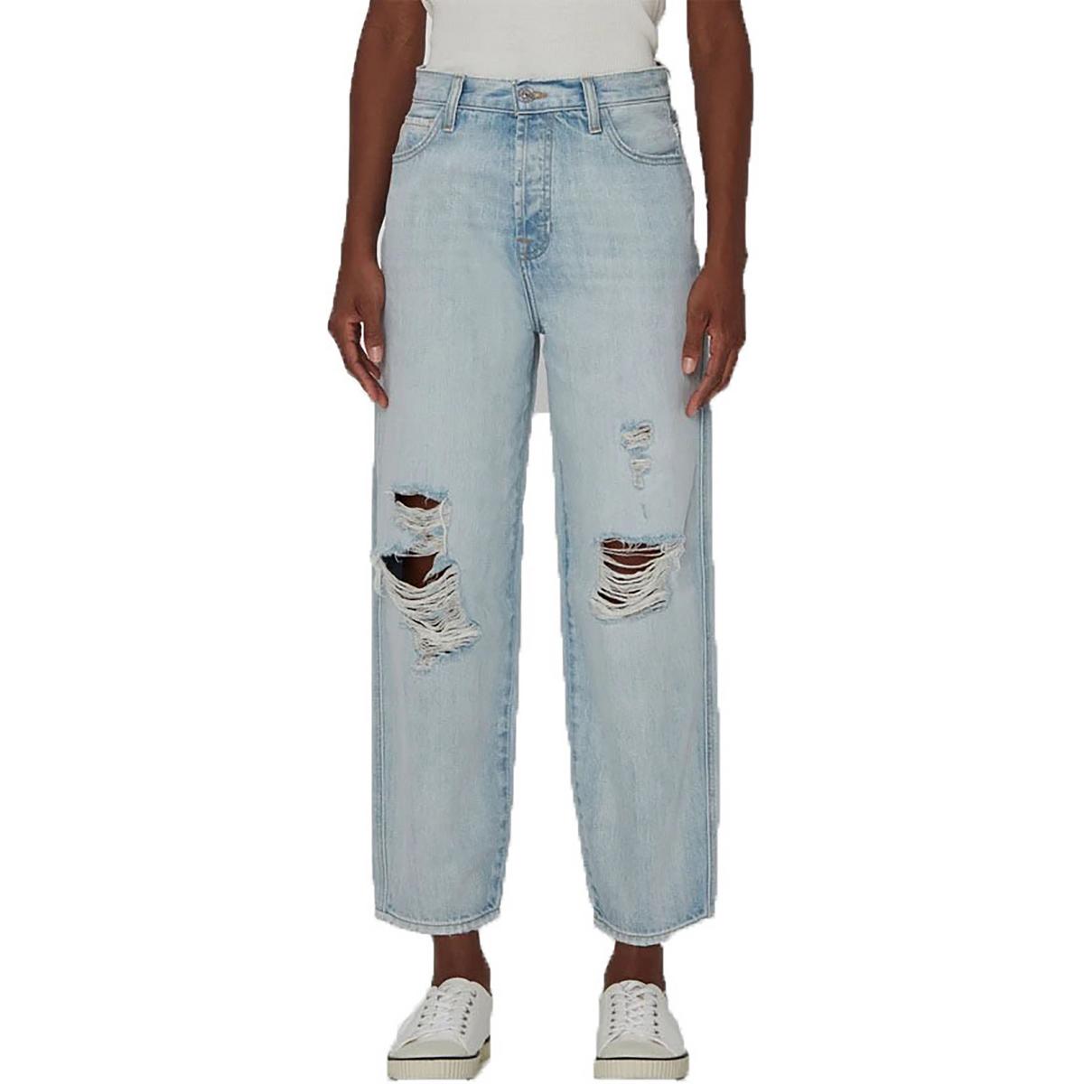 Balloon Distressed Denim Ankle Jeans