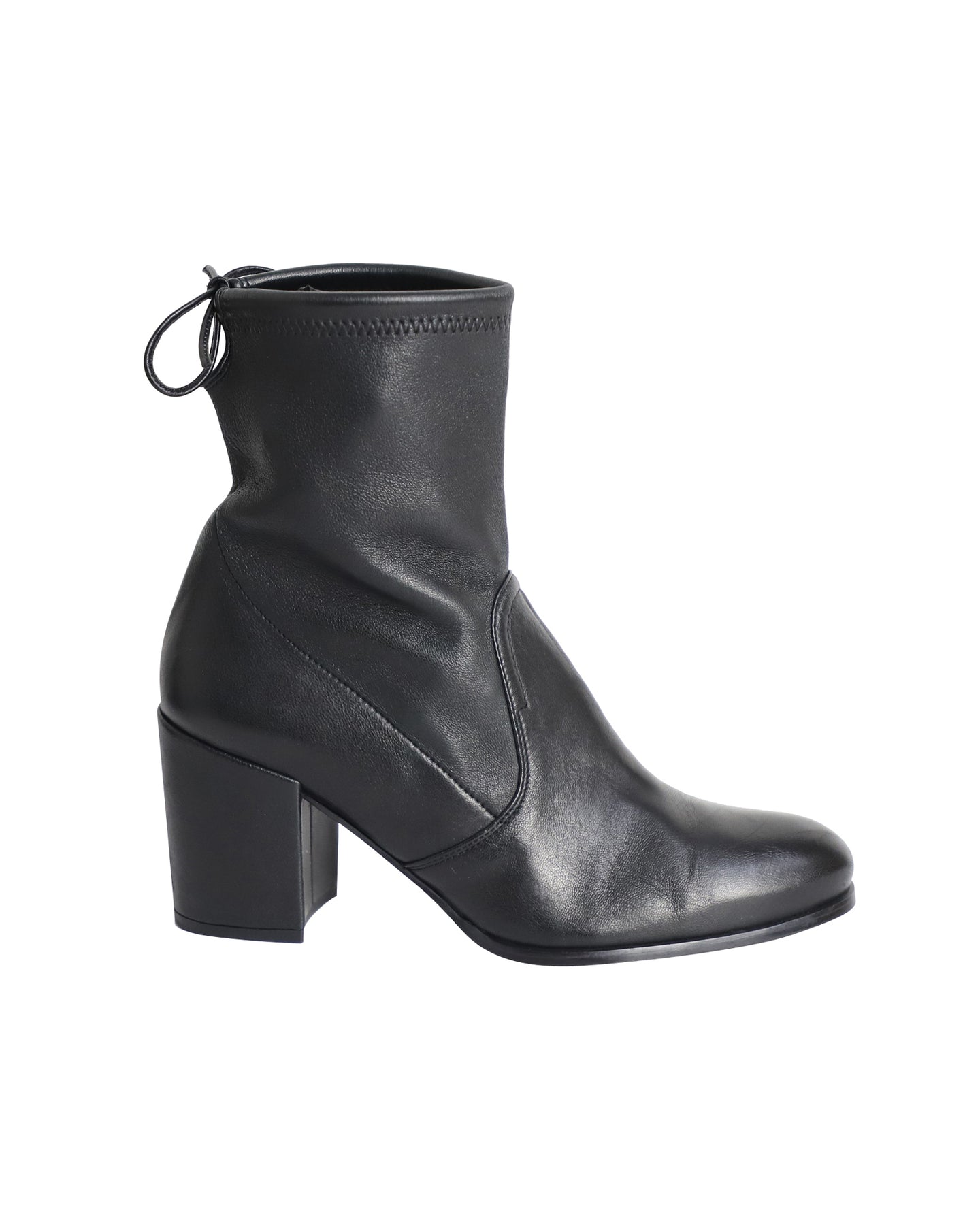 Stuart Weitzman Shorty Ankle Boots in Black Leather 7802231226428