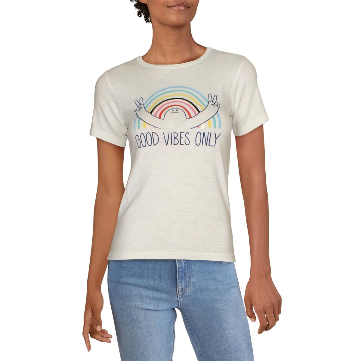 Juniors Good Vibes Only Graphic Short Sleeve T-Shirt