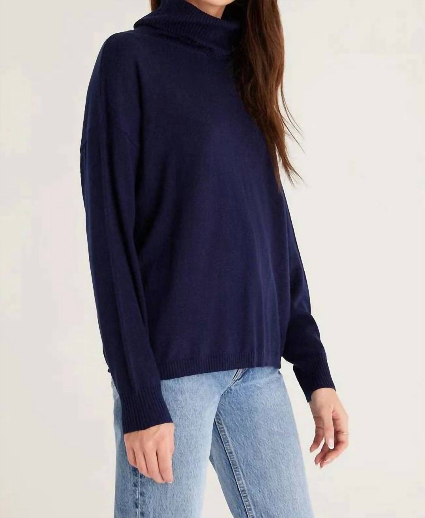 Agnes Turtleneck Sweater In Navy