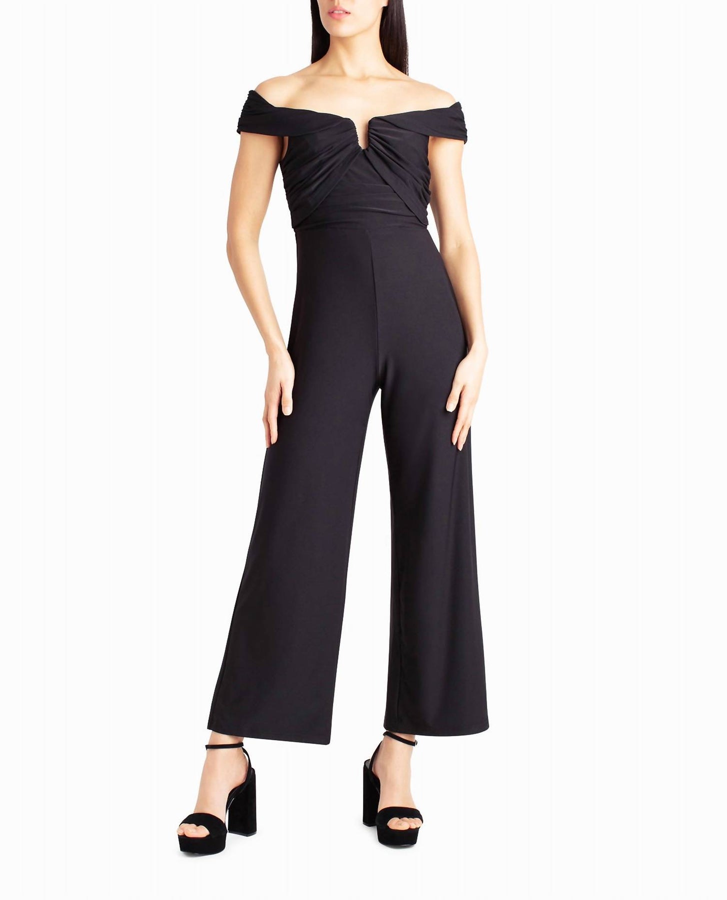 Whitney Off-The-Shoulder Jumpsuit In Very Black 7692106793020
