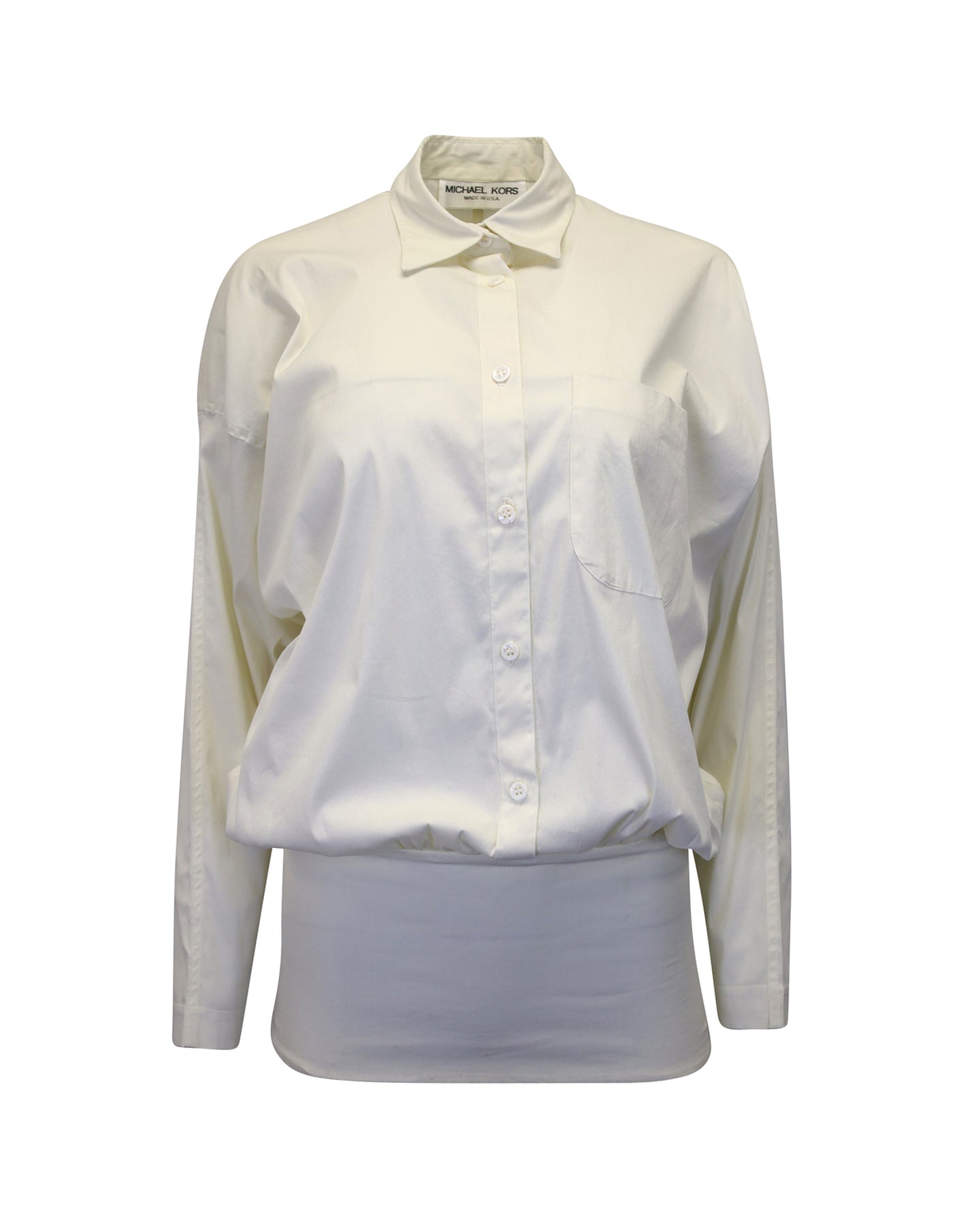 Michael Kors Button Down Shirt in White Cotton
