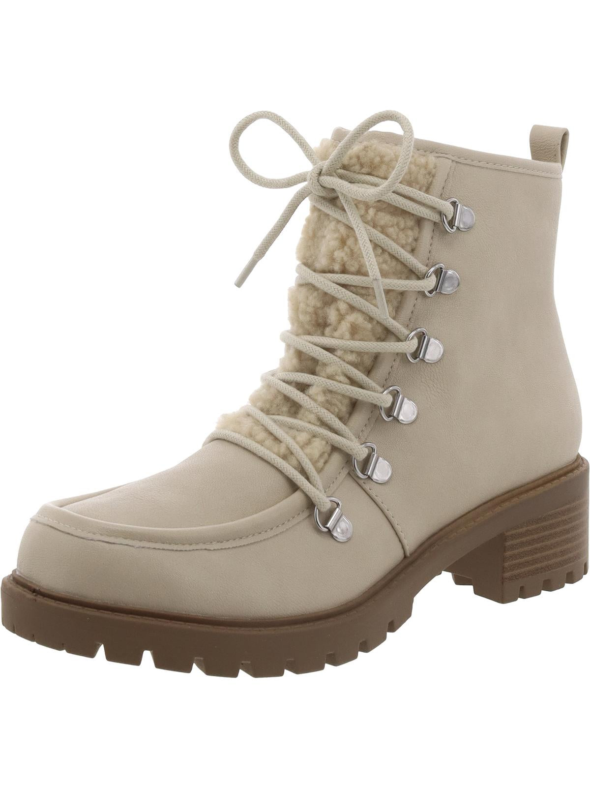 Quiinn Womens Lace Up Round Toe Booties