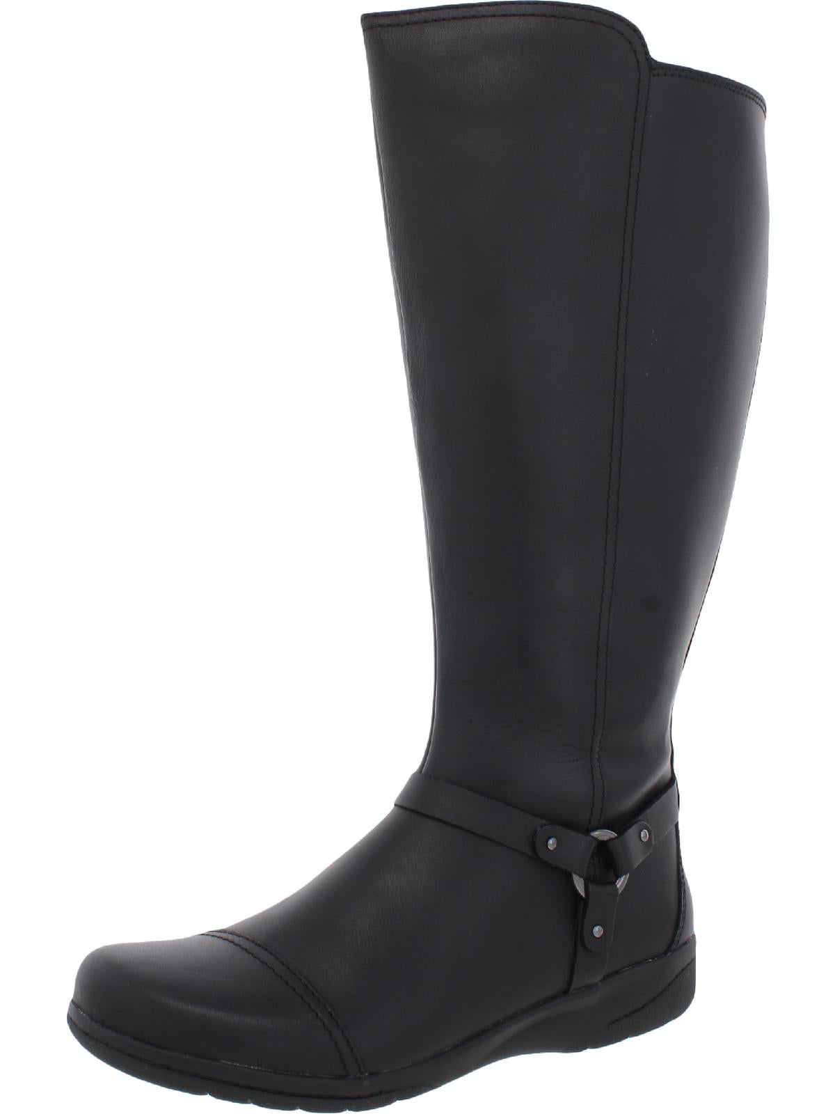 Cheyn Lindiews Womens Cold Weather Leather Mid-Calf Boots
