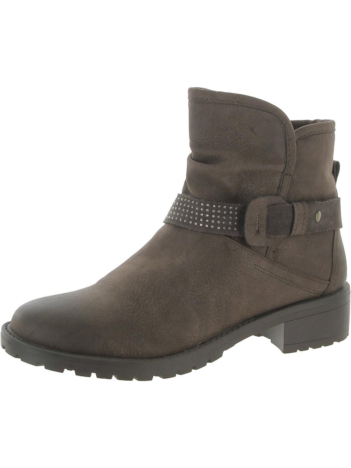 Moto Womens Pull On Lug So Ankle Boots