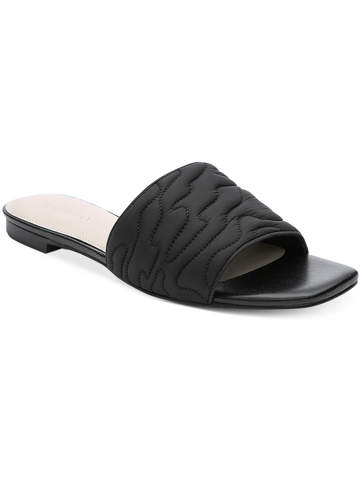 Club 2.0 Womens Leather Quilted Slide Sandals