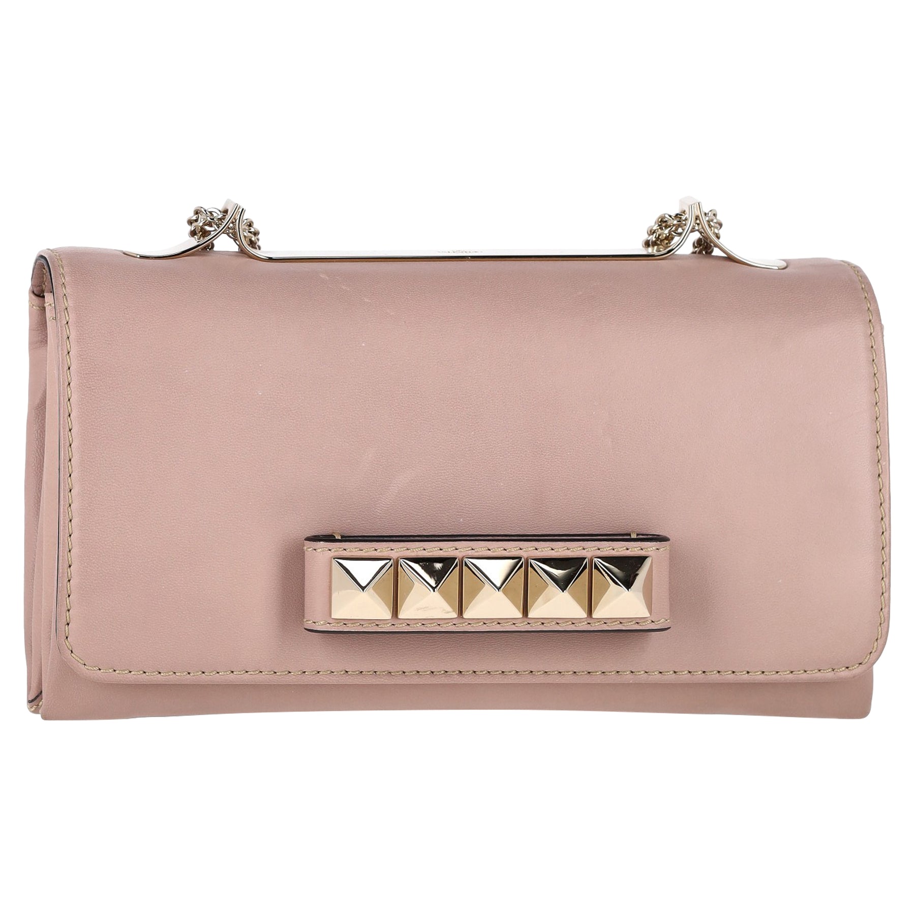 Valentino Va Va Voom Clutch Bag	in Pastel Pink Leather 7745749778492
