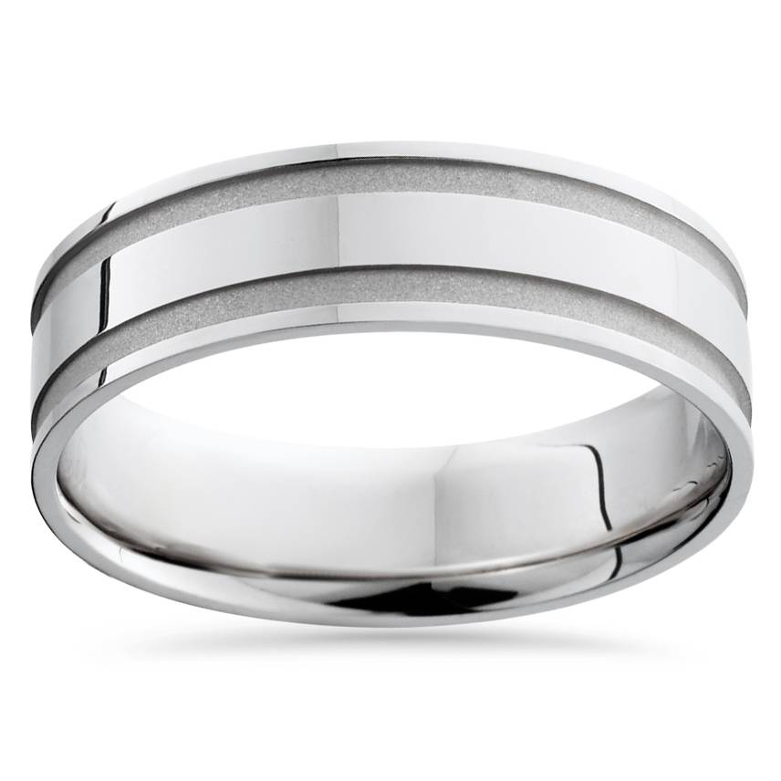 Mens White Gold 6mm Polished Wedding Band Size Selectable 7802625916988