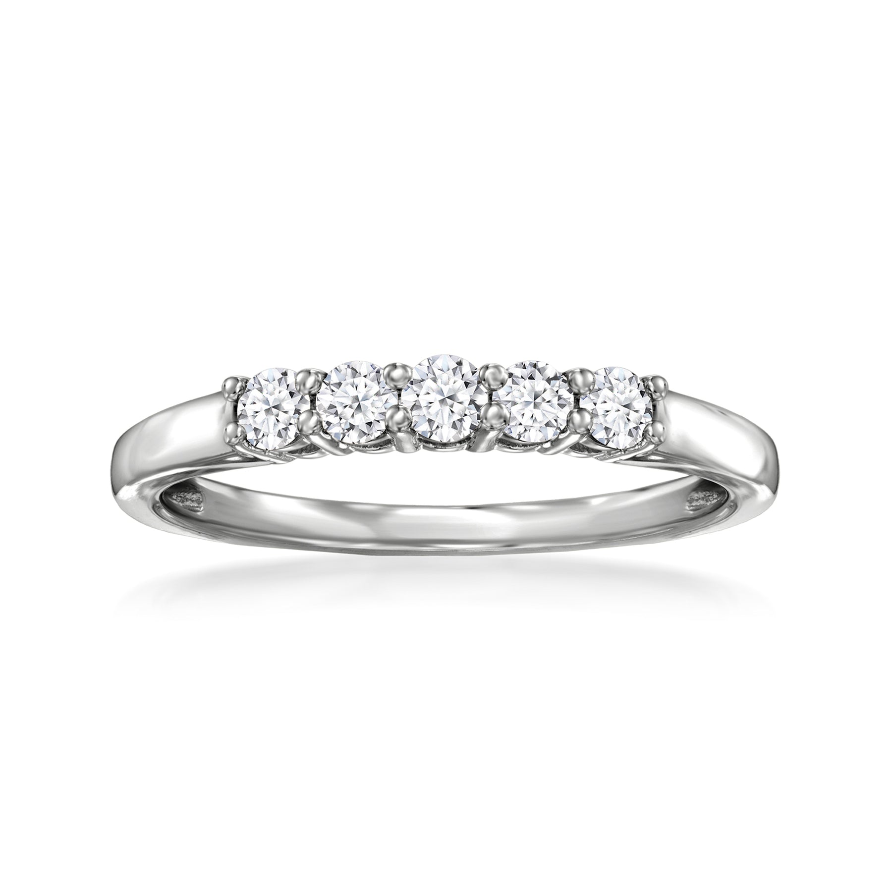 Ross-Simons Lab-Grown Diamond 5-Stone Ring in Sterling Silver 7194305724476