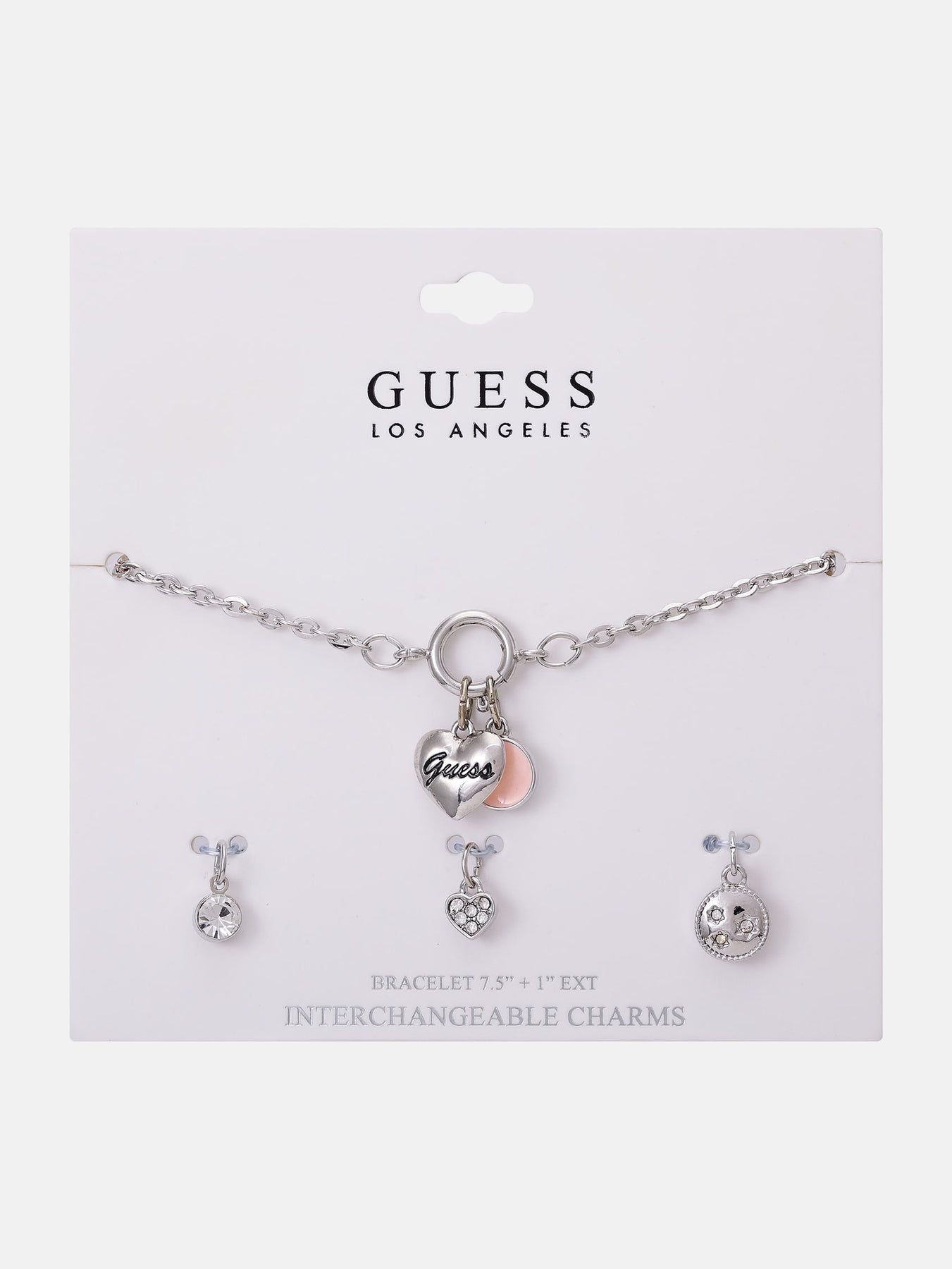 Silver-Tone Heart Charm Bracelet