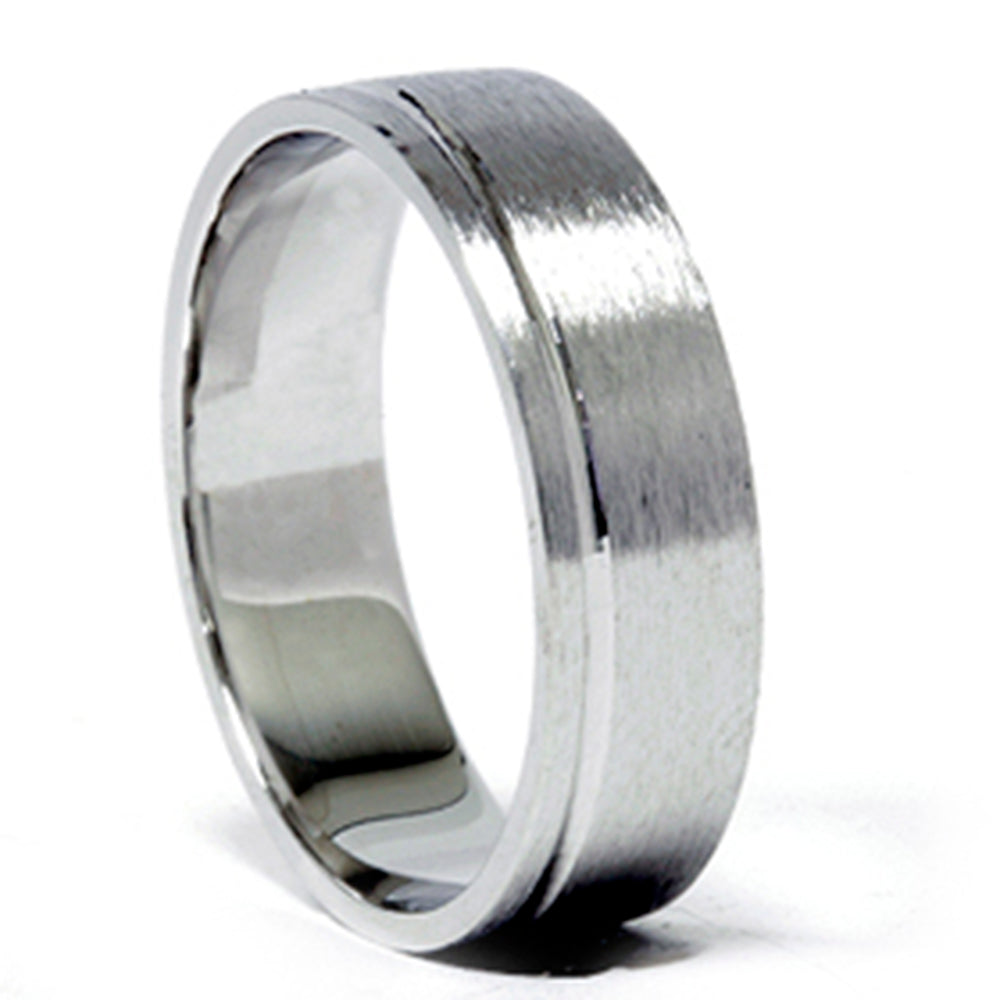 Mens 6mm Comfort Fit Wedding Band Ring 14K White Gold Size Selectable 7802600194108