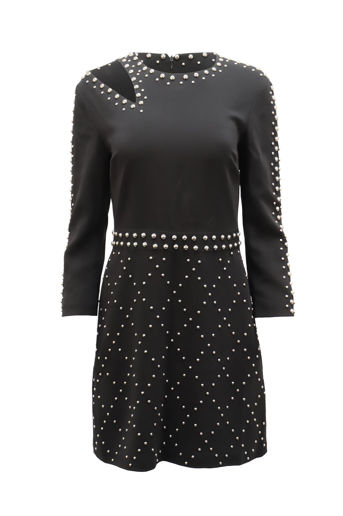 ALC Taraji Studded Cutout Dress in Black Viscose 7764860239932