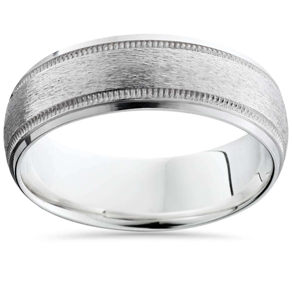 Platinum 6mm Brushed Ring Men's Wedding Band Size Selectable 7802590396476