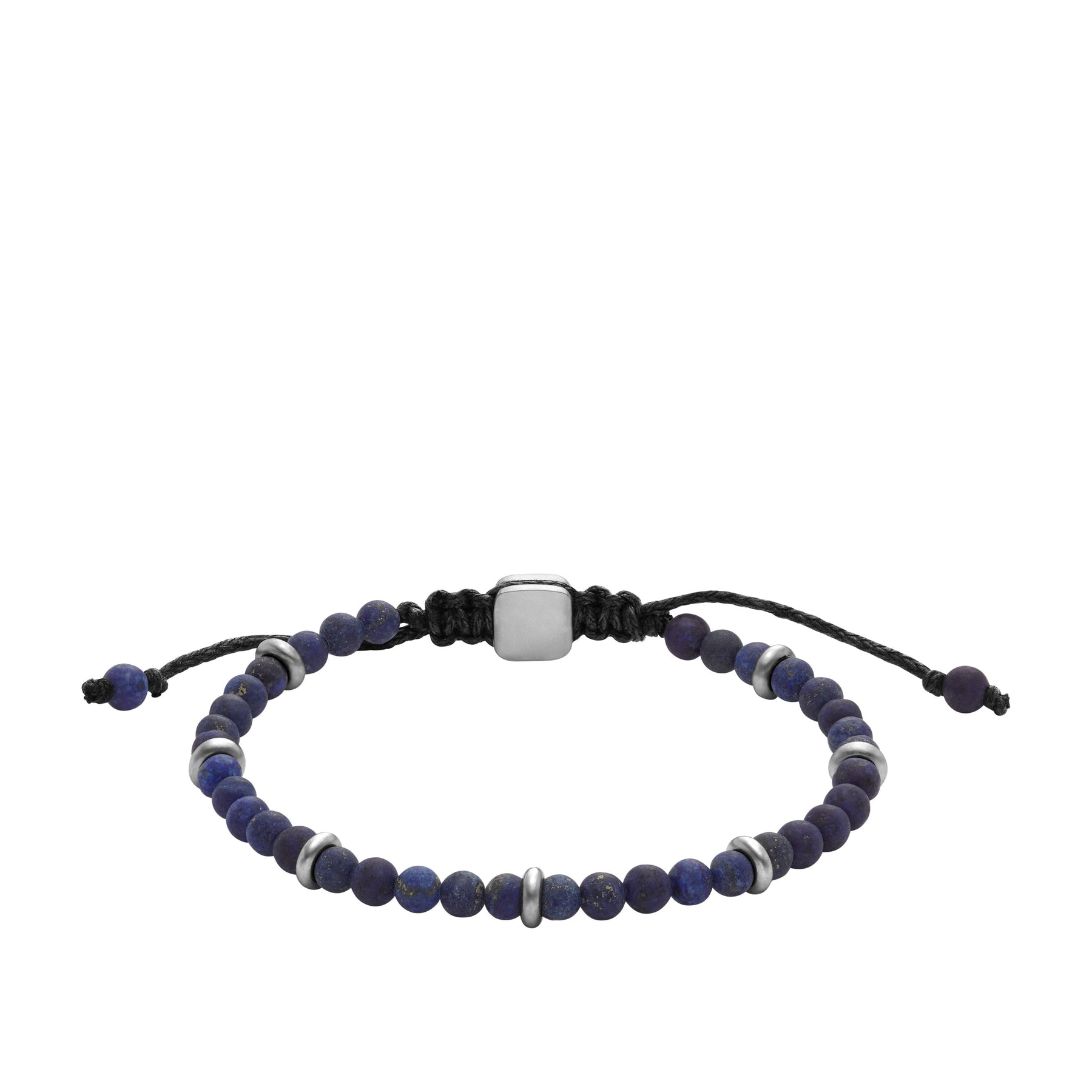 Fossil Men's Merritt Arm Stack Blue Lapis Beaded Bracelet