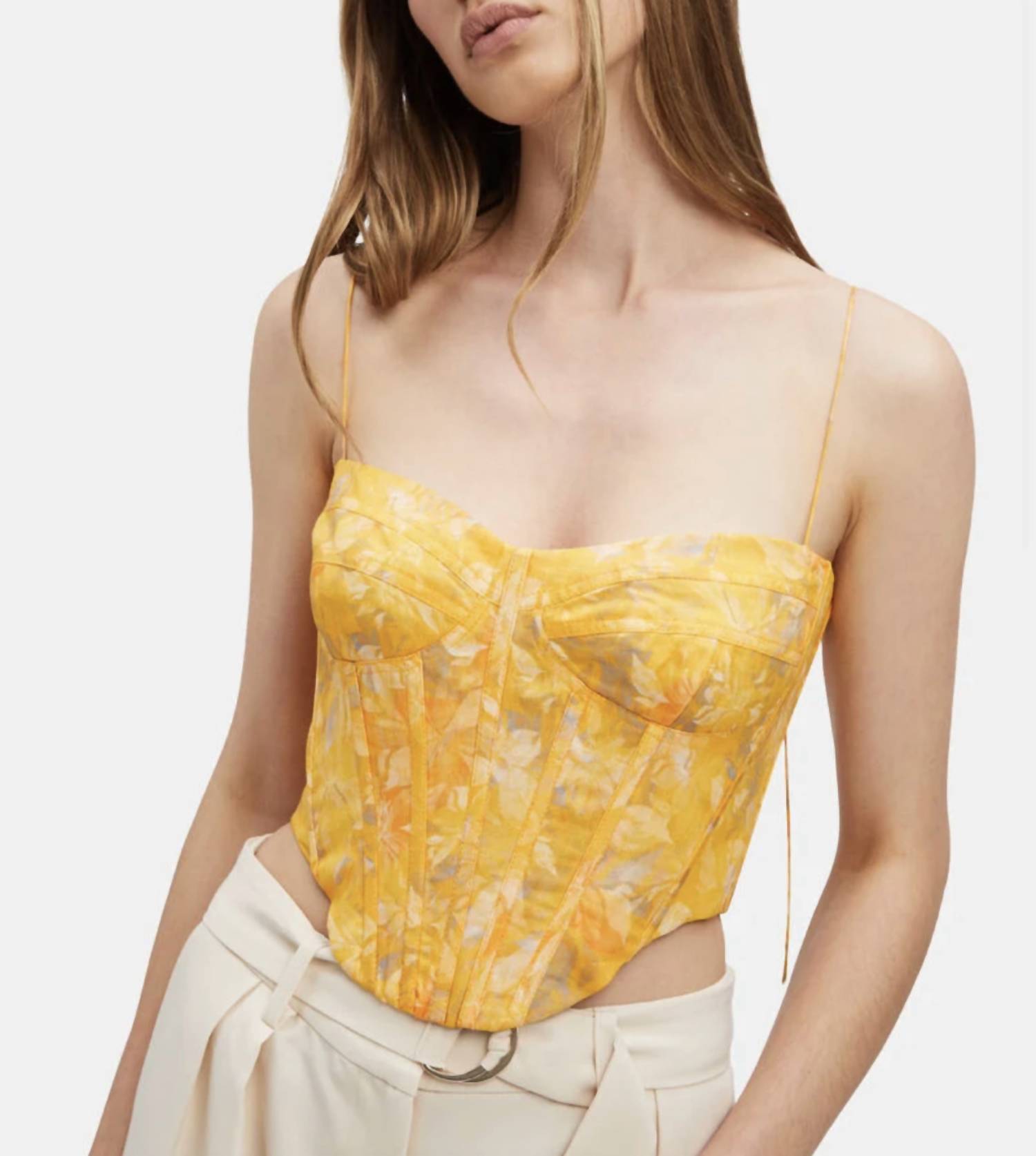 Elsie Corset Top In Sunny Floral 7745973518396