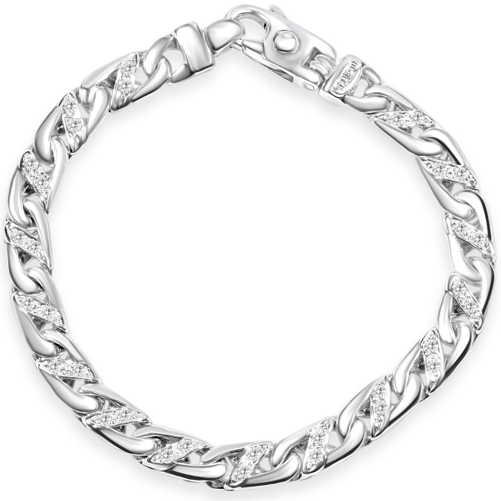 Men's Mariner 14k Gold (34gram) or Platinum (60gram) 7mm Link Bracelet 8.5 7732411433020