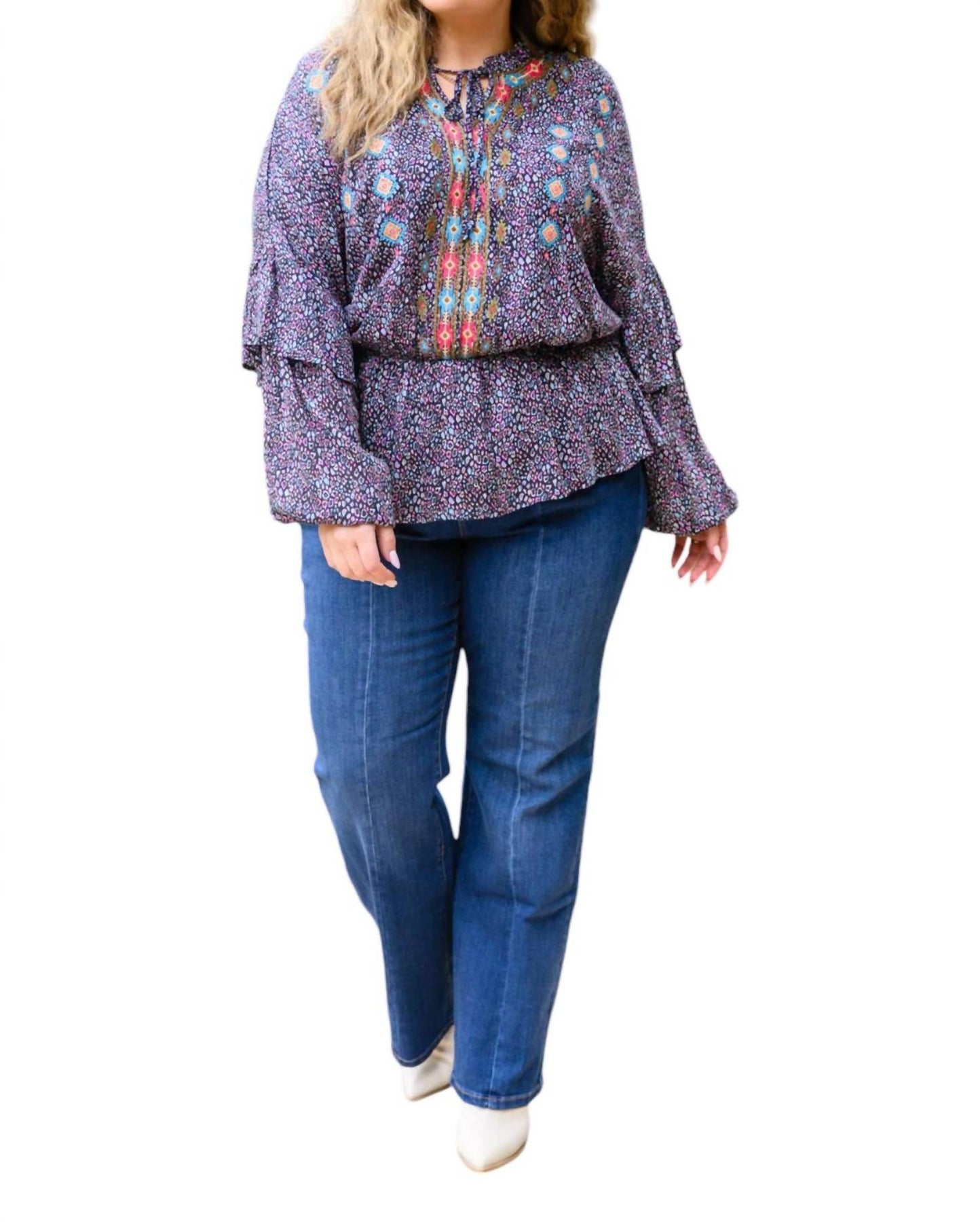 The Busy Body Blouse In Purple