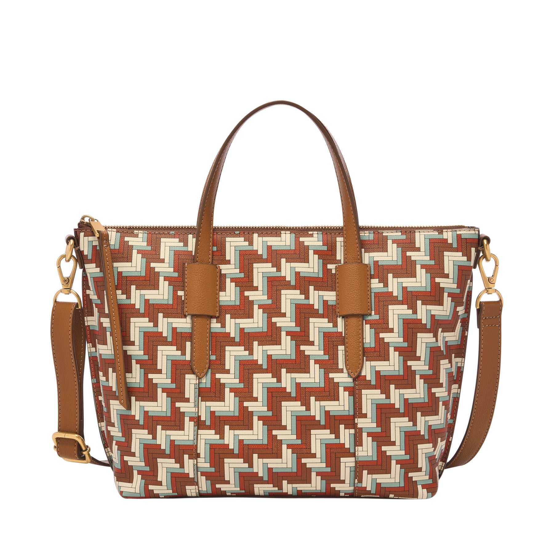 Fossil Women's Skylar Printed Polyurethane Satchel