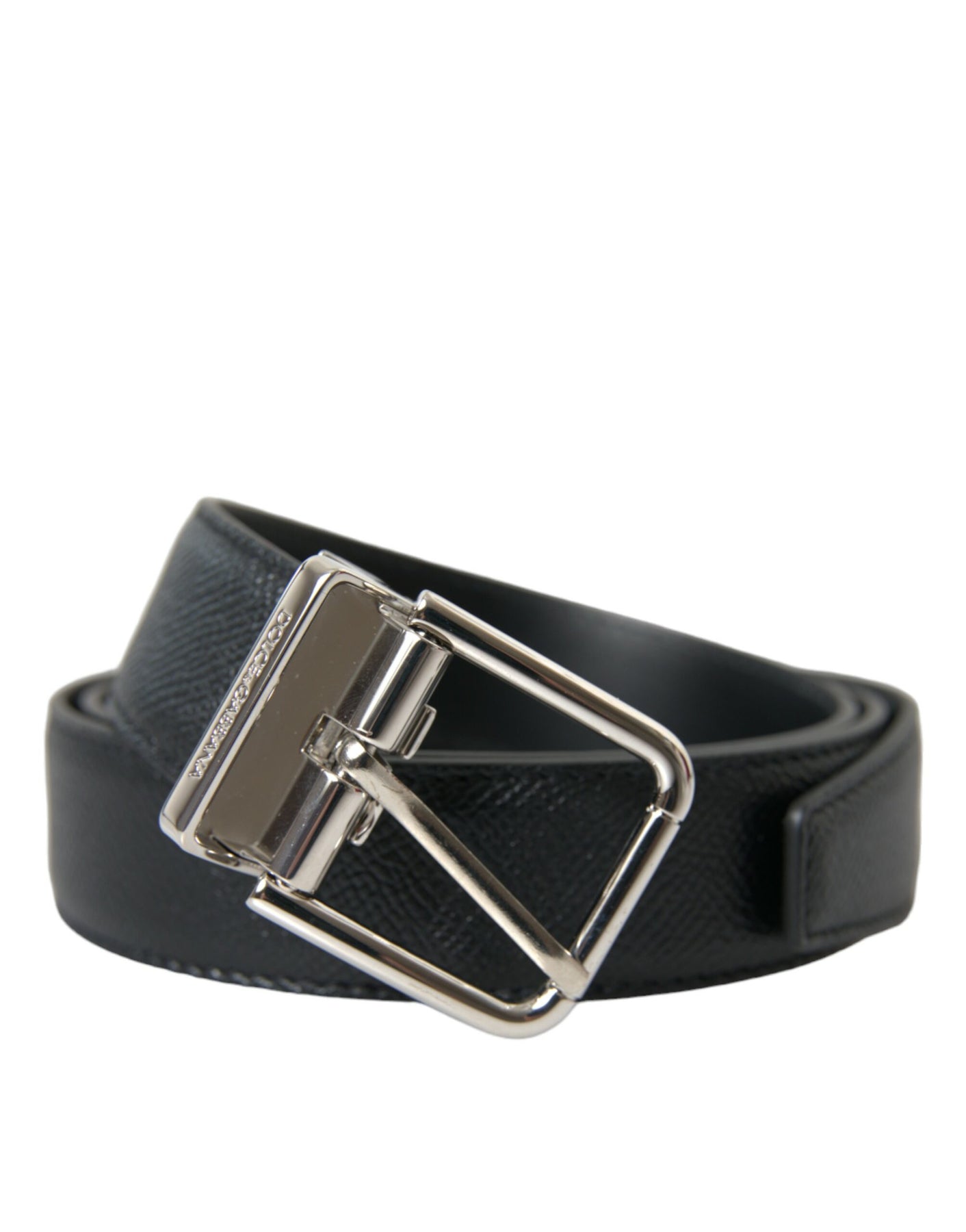 Dolce & Gabbana Calf Leather Metal Buckle Men's Belt