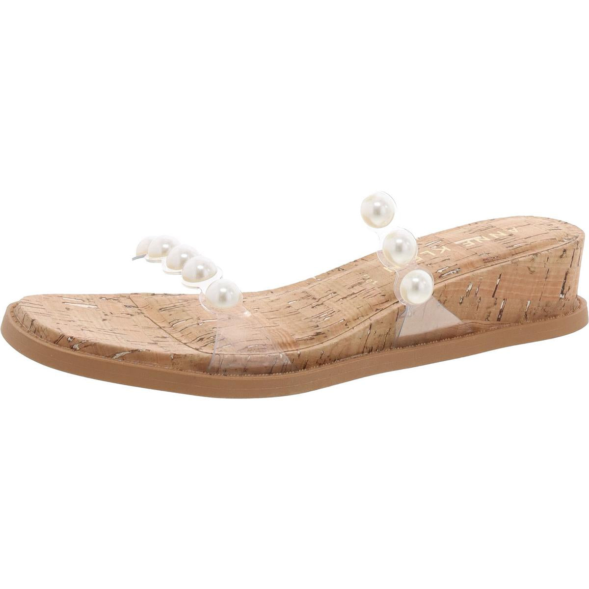 Pearl Wedge Slide Sandals