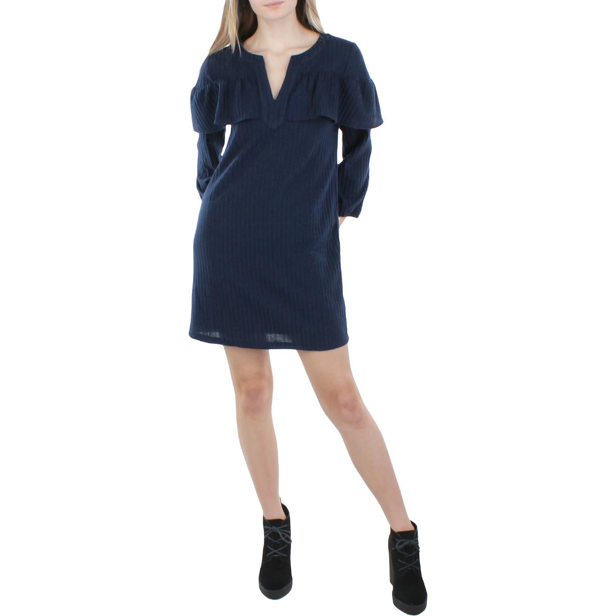 Knit Ruffled Sweaterdress