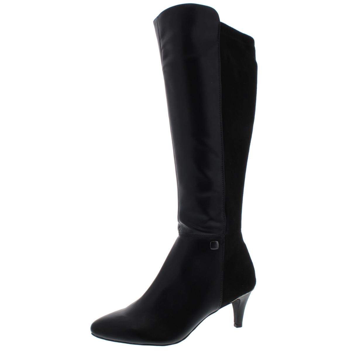 Hakuu Faux Leather Wide Calf Knee-High Boots