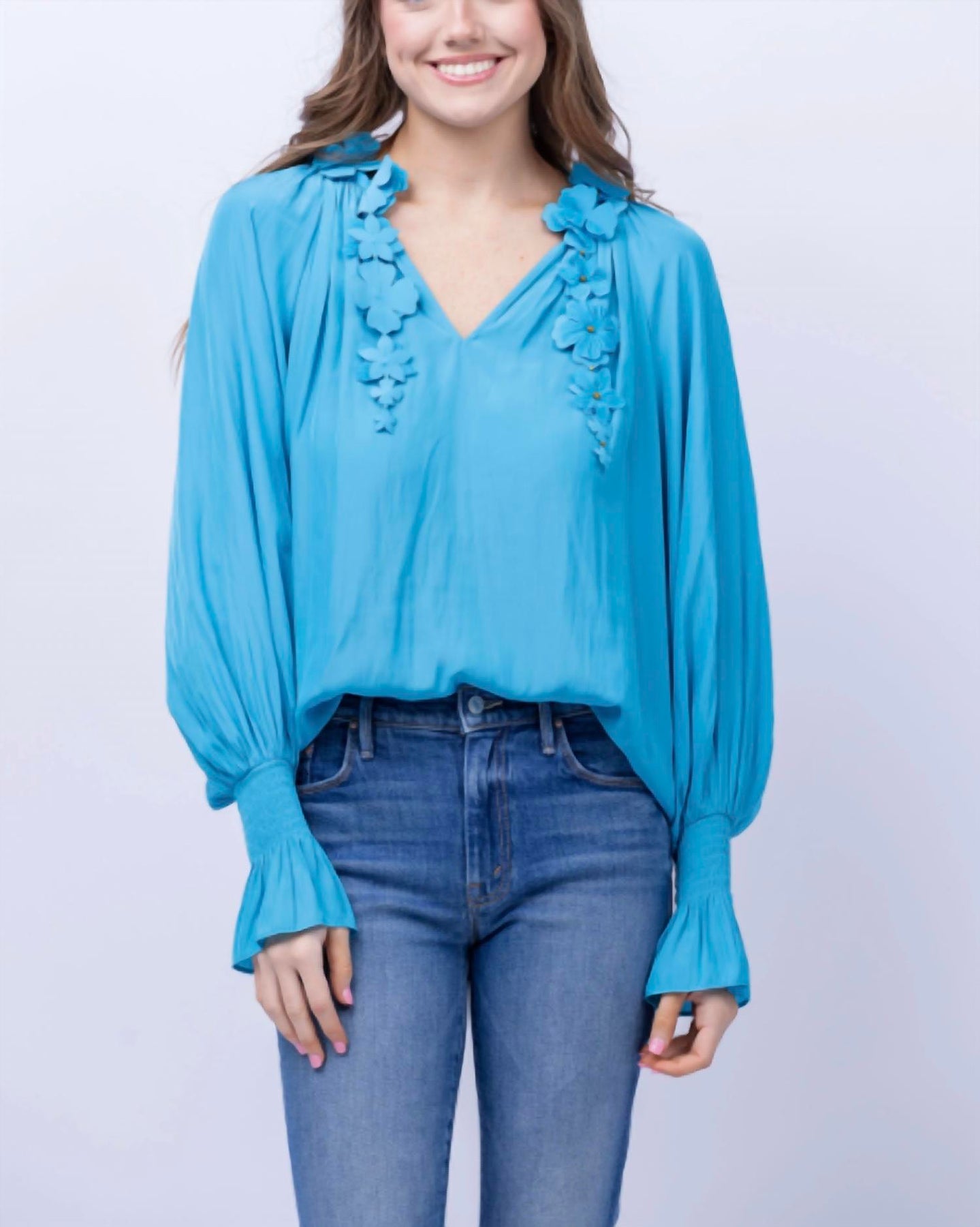 Emelia Top In Calypso Blue