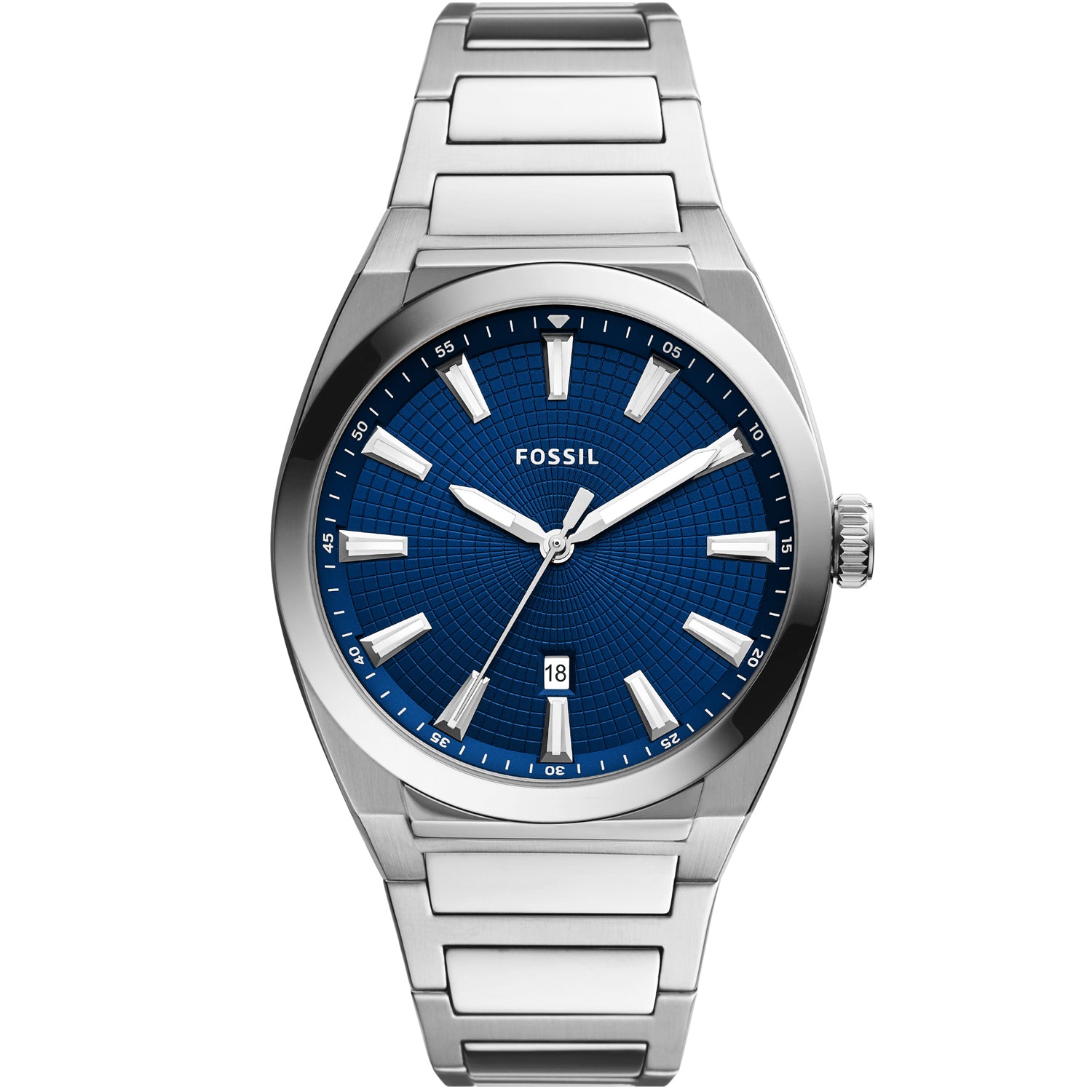 Fossil Men's Everett 3 Hand Blue Dial Watch
