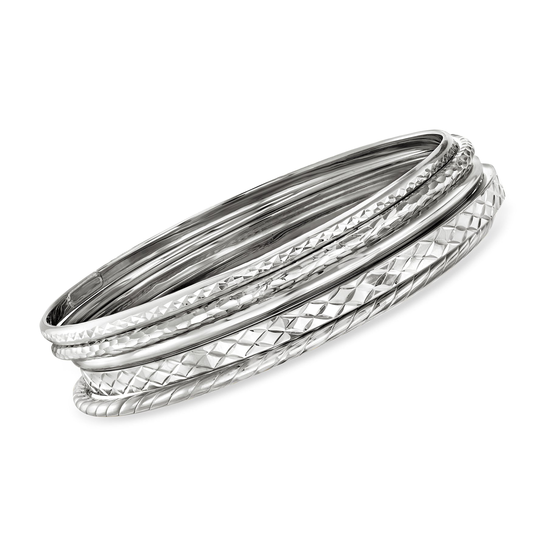 Ross-Simons Sterling Silver Jewelry Set: 5 Bangle Bracelets