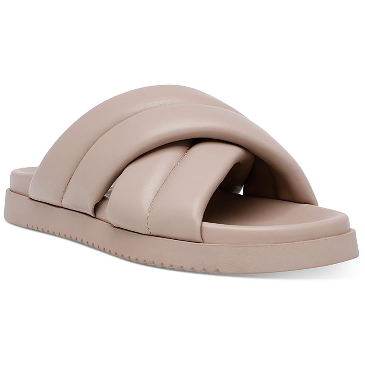 Motte Faux Leather Slip On Slide Sandals