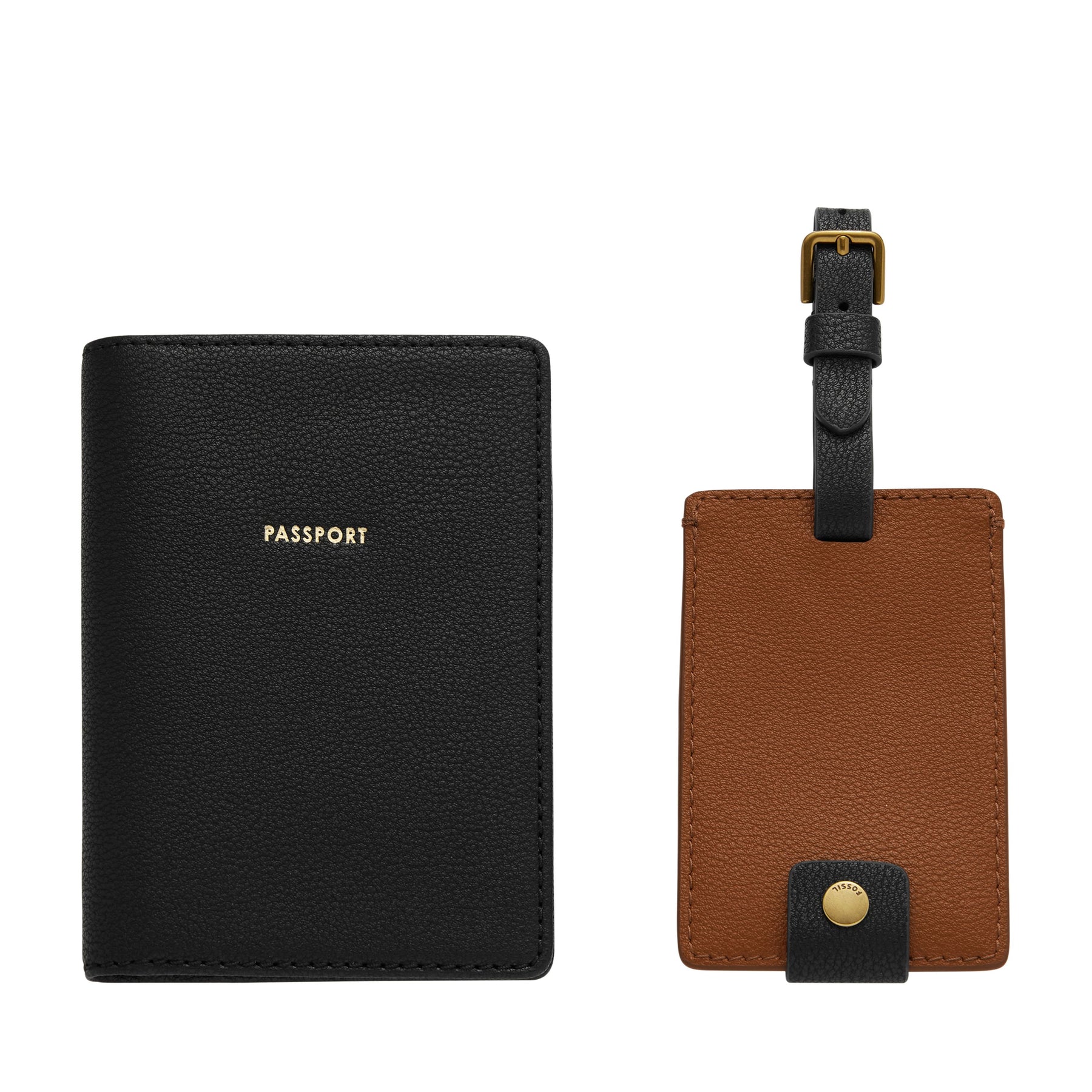 Fossil Women's Sofia Polyurethane Passport and Luggage Tag Set