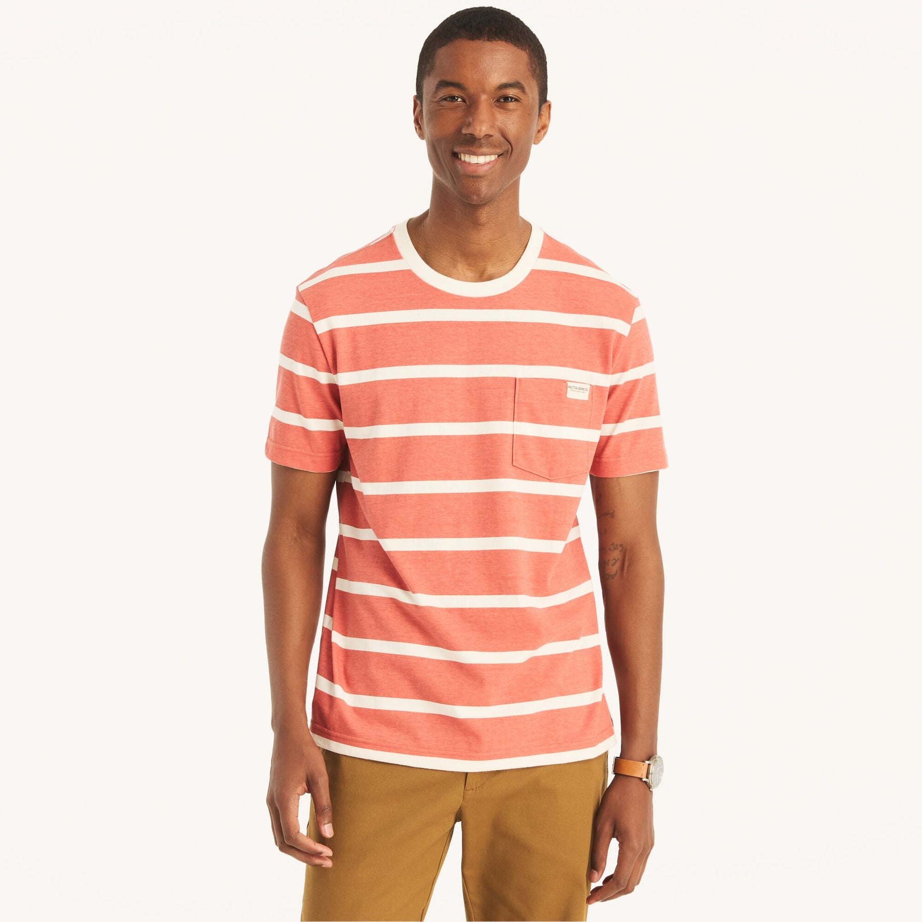 Nautica Mens Nautica Jeans Co. Striped T-Shirt 7831406837820