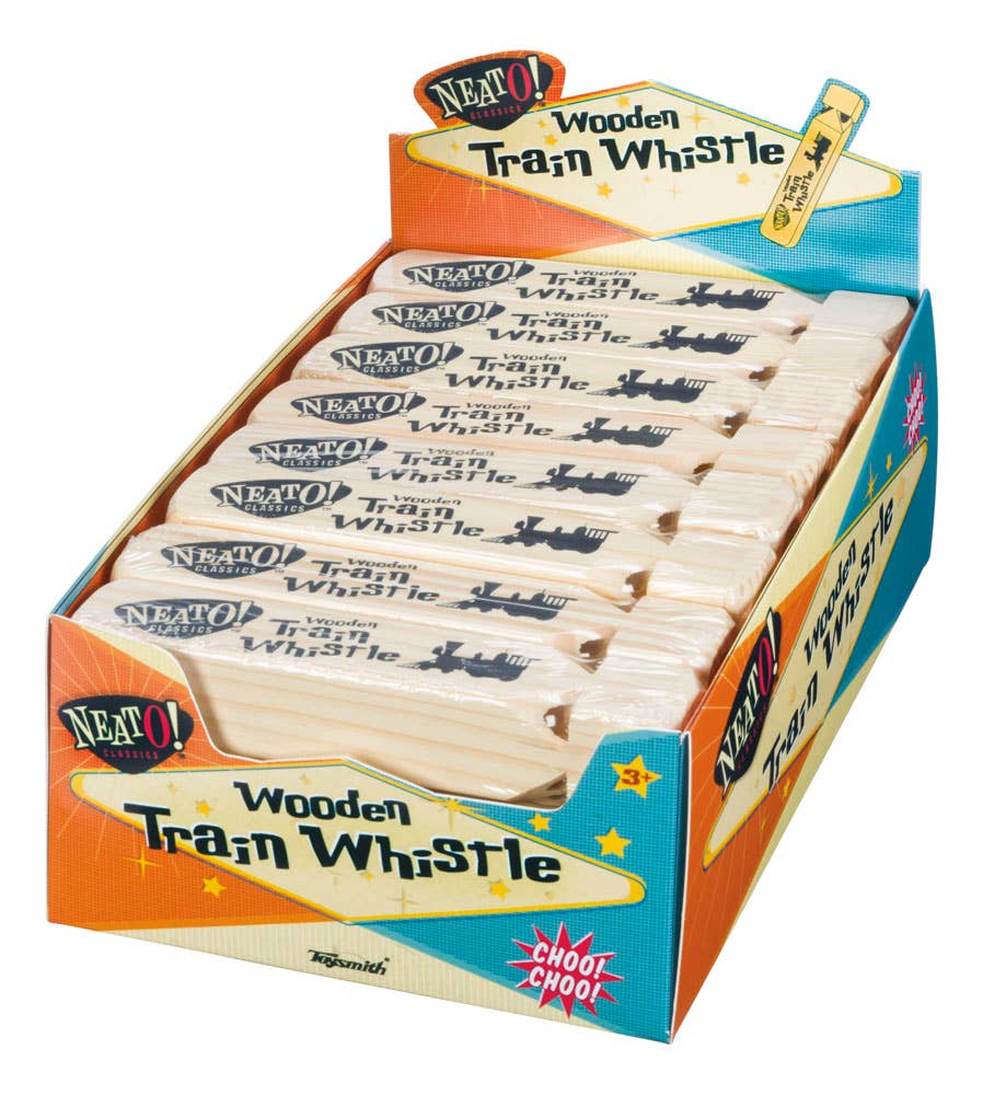 Toysmith Neato! 7.5" Classic Wooden Train Whistle
