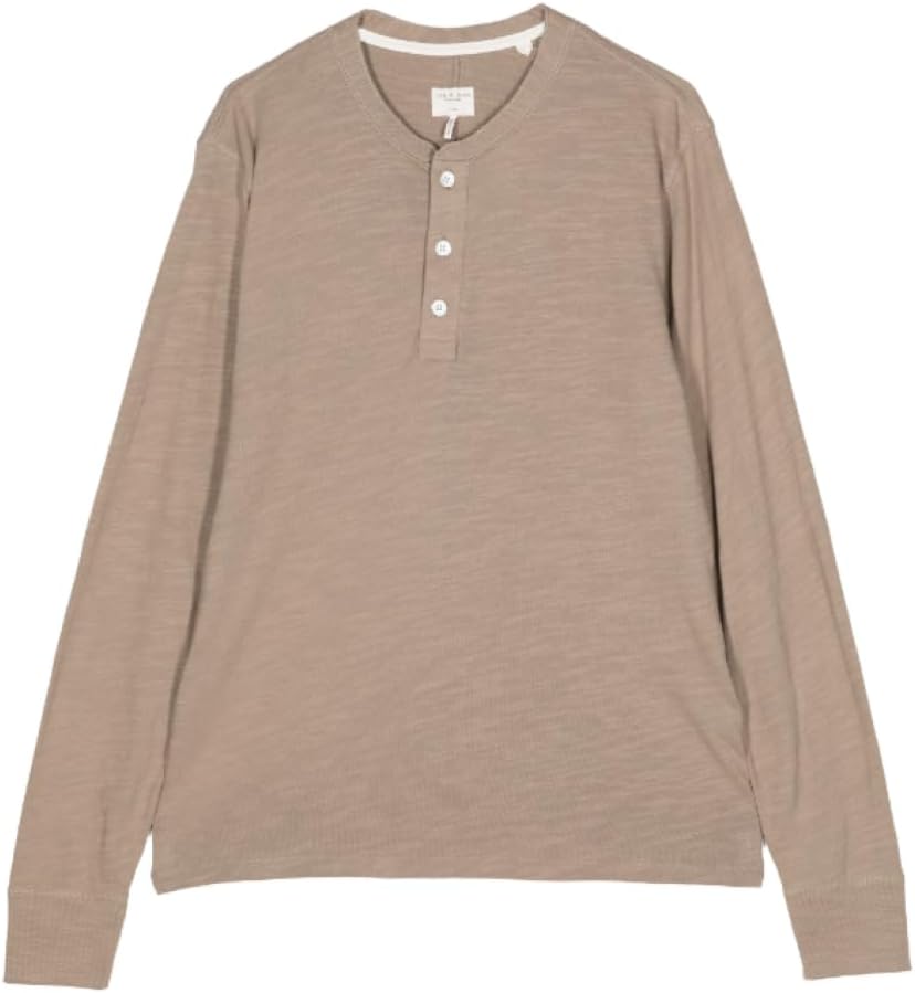 rag & bone Men's Classic Flame Henley, Desert 7826892521532