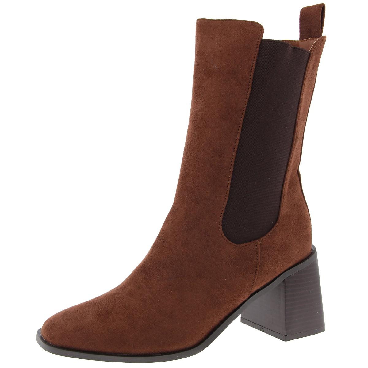 Kaydia Round Toe Faux Suede Mid-Calf Boots