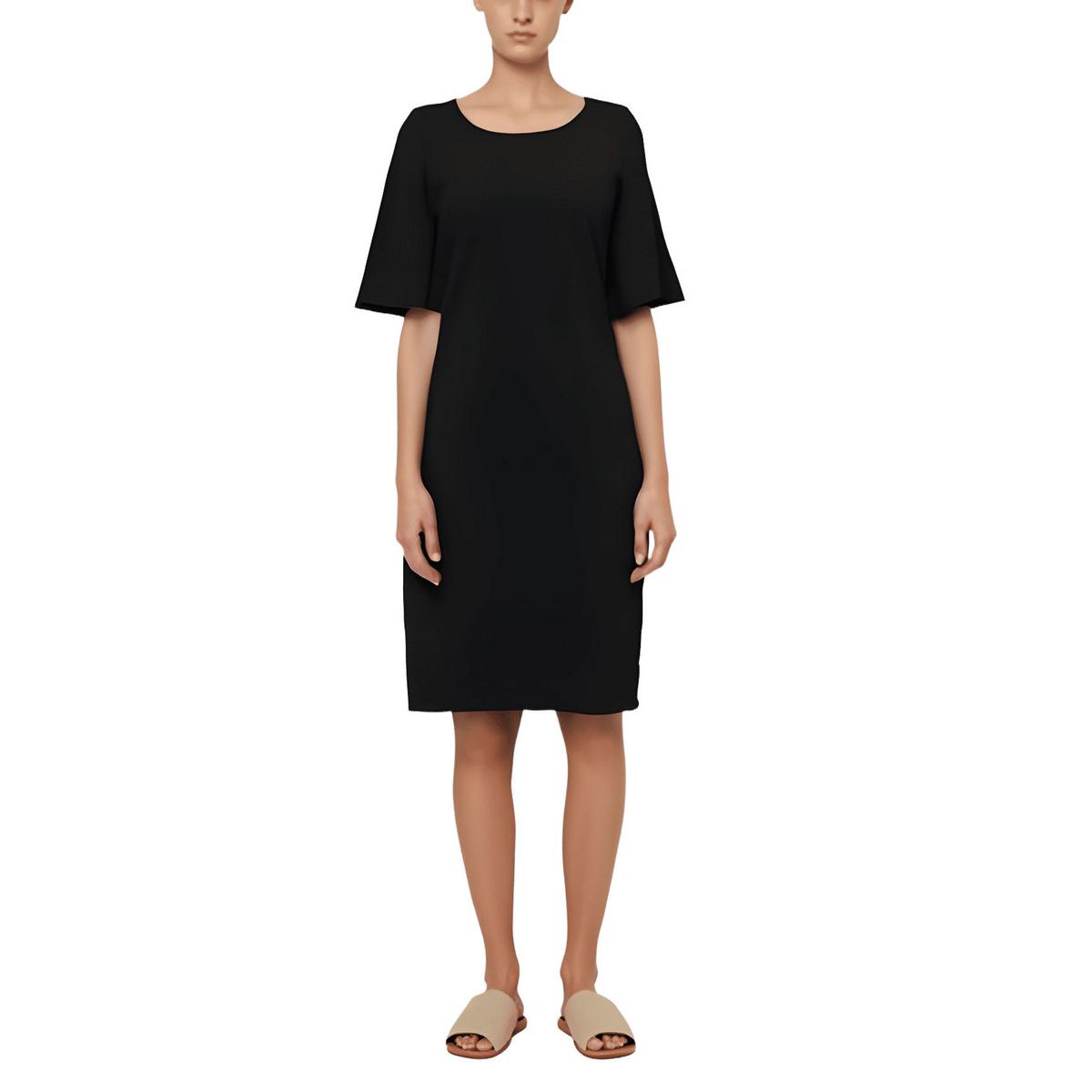 Above Knee Boat Neck Mini Dress