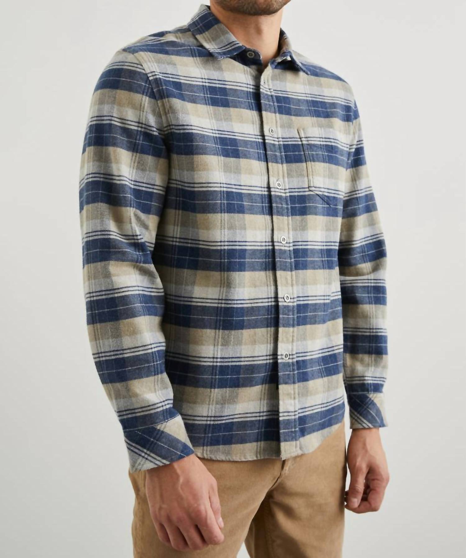 Forrest Shirt In Barley Denim Taupe