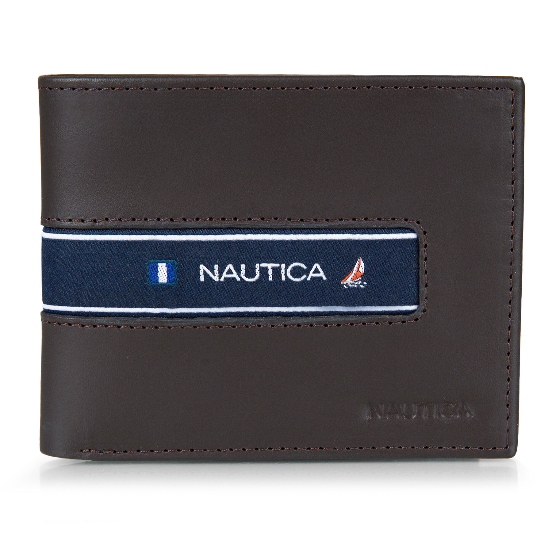 Nautica Mens Leather Bifold Wallet