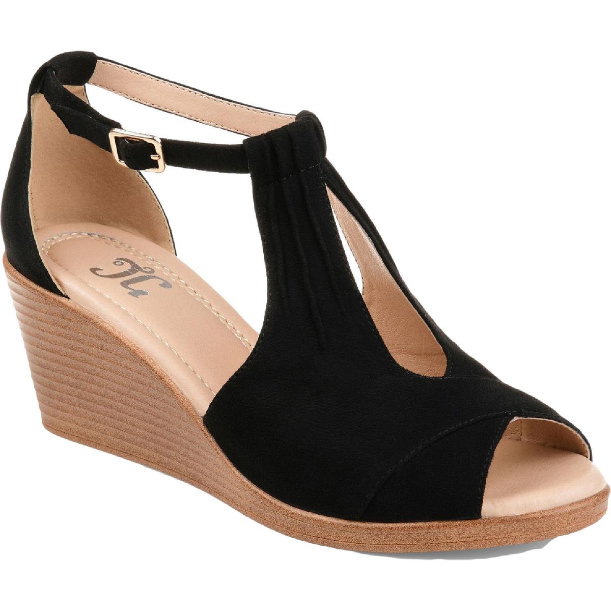 Kedzie Faux Suede Ankle Strap Wedges